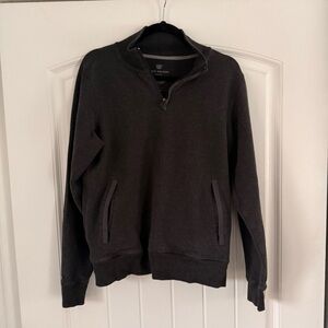Mack Weldon Dark Gray Quarter Zip-Up Sweater